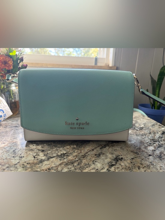 kate spade Handbags - kate spade Mint and White Crossbody Purse